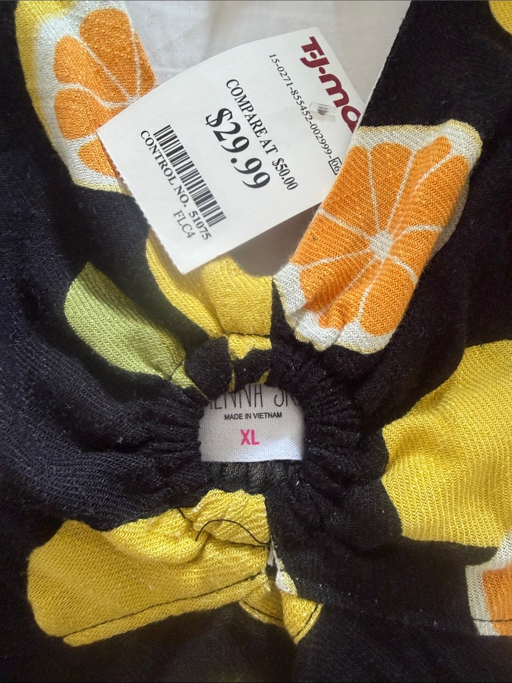 TJ Maxx Black Citrus Halter One-Piece - Picture 2 of 4
